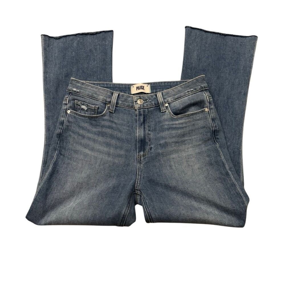 Paige Colette Crop Flare Jeans Women’s Size 29 Raw Hem High Rise 27” Inseam